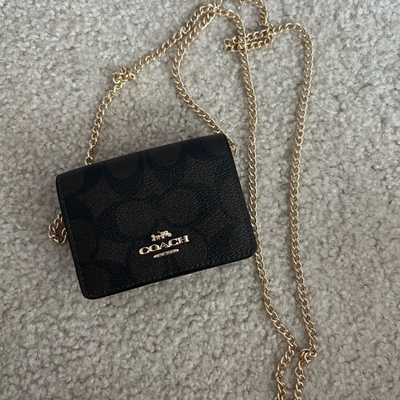 Coach Mini Wallet w/ Chain - Picture 2 of 7